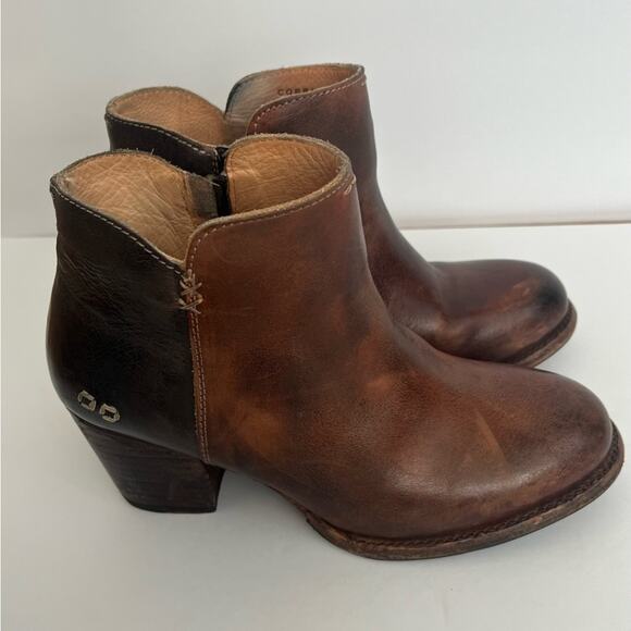 Women's Brown BedStu Cobbler Yell Ankle Boots Booties Size 8.5 - Picture 3 of 7